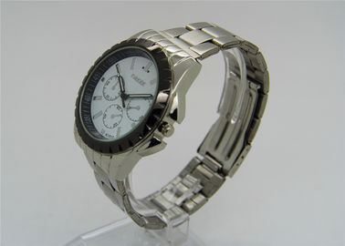 La correa del metal del señor de la moda mira la galjanoplastia grande de la cara PNP, relojes para hombre del cuarzo