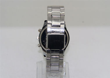 Cubra con cinc el análogo redondo del reloj del metal de la aleación con la correa del acero inoxidable