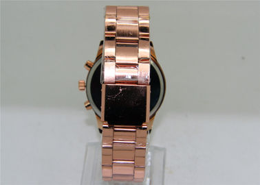Reloj de la correa del metal del oro de Rose/prenda impermeable análoga del reloj 1ATM del cuarzo