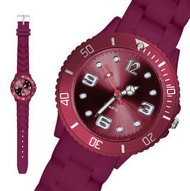 Pulsera de relojes unisex de encargo promocional de la correa del silicón 43m m con la correa de Adjudable