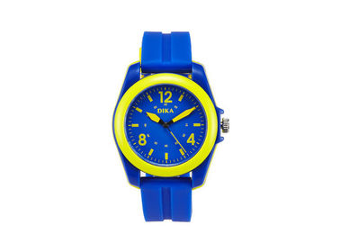 Reloj plástico colorido promocional del cuarzo con la cara de PMMA, relojes para los muchachos