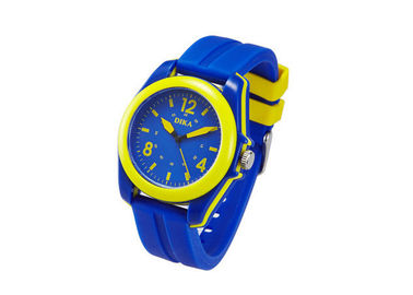Reloj plástico colorido promocional del cuarzo con la cara de PMMA, relojes para los muchachos