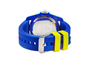 Reloj plástico colorido promocional del cuarzo con la cara de PMMA, relojes para los muchachos