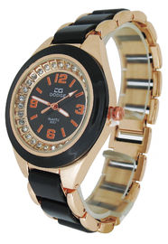 Relojes unisex de moda del reloj del cuarzo de Japón Movt del negro de la exhibición análoga