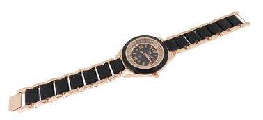 Relojes unisex de moda del reloj del cuarzo de Japón Movt del negro de la exhibición análoga