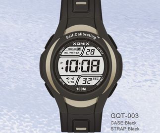 Relojes de calibración del uno mismo plástico del cuarzo de Digitaces para los deportes de los hombres