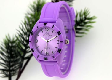 reloj adolescente del cuarzo del movimiento de 39MM x 39 milímetros Japón con la correa del silicón