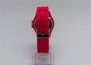 Relojes del plástico del tiempo del HIELO de la correa del silicón, reloj análogo impermeable del cuarzo de 30 M