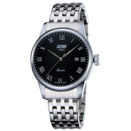Estilo impermeable inoxidable con pilas japonés del negocio del reloj los 50m del cuarzo del acero