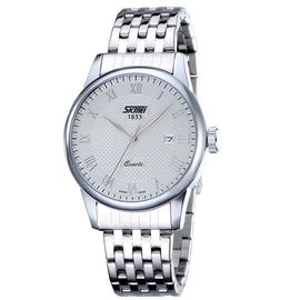 Estilo impermeable inoxidable con pilas japonés del negocio del reloj los 50m del cuarzo del acero