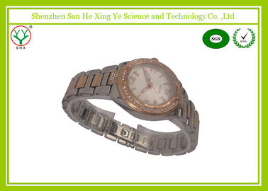 Reloj de plata del cuarzo del movimiento de Japón de la moda, relojes del acero inoxidable