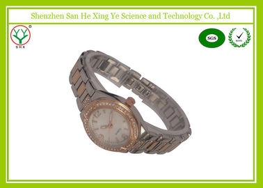 Reloj de plata del cuarzo del movimiento de Japón de la moda, relojes del acero inoxidable