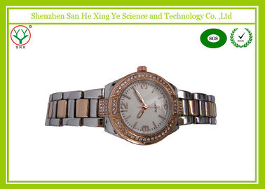 Reloj de plata del cuarzo del movimiento de Japón de la moda, relojes del acero inoxidable