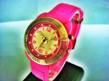 Relojes resistentes de agua del reloj análogo/el 100M de las mujeres del cuarzo del acero inoxidable