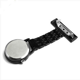 Reloj/gel de acero negros de lujo del mando de la enfermera del cuarzo de Stainess con la impresión del logotipo