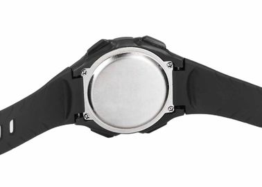 Reloj negro para el hombre, reloj del deporte de la prenda impermeable de la PU del cronógrafo de los señores