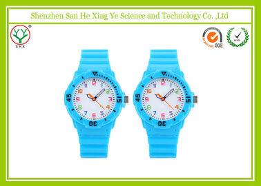 Banda colorida del silicón del reloj de Digitaces de la prenda impermeable de la historieta para los niños