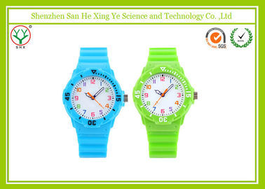 Banda colorida del silicón del reloj de Digitaces de la prenda impermeable de la historieta para los niños