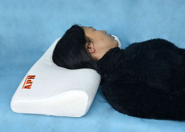 Almohada ondulada blanca modificada para requisitos particulares del logotipo para la gente insomne/la espondilosis cervical