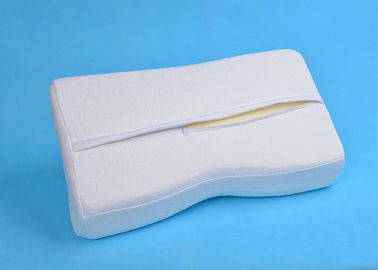 Almohada ondulada blanca modificada para requisitos particulares del logotipo para la gente insomne/la espondilosis cervical