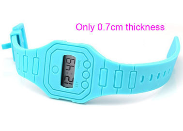 La pulsera azul resistente de encargo del silicón de agua mira el regalo de la promoción