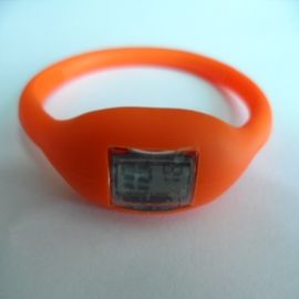 Reloj flexible de la pulsera del silicón