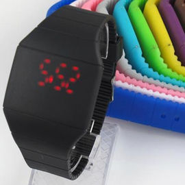 Pantalla táctil para hombre/para mujer amarilla de Digitaces LED de la pulsera del silicón de los deportes