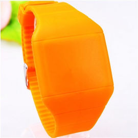 Pantalla táctil para hombre/para mujer amarilla de Digitaces LED de la pulsera del silicón de los deportes