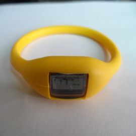 Reloj de encargo colorido de la banda del silicón, podómetro del reloj de la pulsera de la goma de silicona de la Navidad
