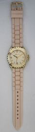 Reloj blanco resistente para las muchachas, LOGOTIPO del cuarzo del silicón del modelo del dial de agua modificado para requisitos particulares en el dial