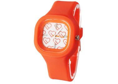Reloj de la pulsera del silicón de la jalea de Removeable con la parte posterior del acero inoxidable