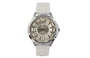 Relojes antichoque adultos de la exhibición análoga del reloj del silicón del dial de la margarita 3D