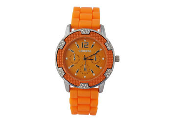 Relojes a prueba de choques de las muchachas de la atmósfera del reloj 3 de la pulsera del silicón de la forma de la rueda