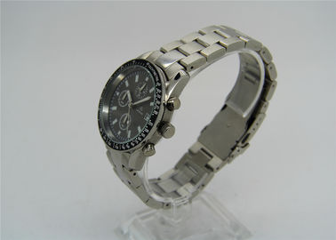 Reloj luminoso de la pulsera del silicón de la forma redonda del reloj de la caja de acero inoxidable de las manos