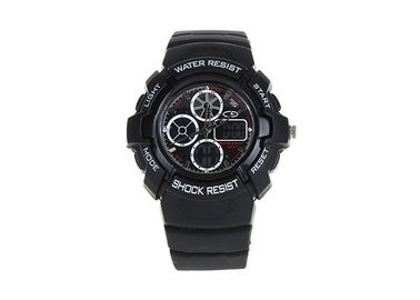 Negro caso de la parte posterior del acero inoxidable del reloj de 30 de M de la prenda impermeable LED Digitaces del deporte