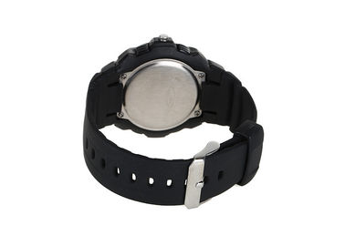 Negro caso de la parte posterior del acero inoxidable del reloj de 30 de M de la prenda impermeable LED Digitaces del deporte