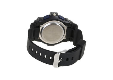Reloj multifuncional del deporte del diseño de la exhibición dual análoga-digital oscura de la prenda impermeable