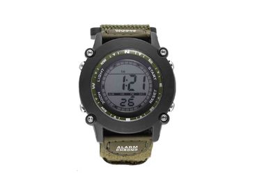 Relojes de Digitaces multifuncionales de los hombres de verde caqui con la alarma/la batería diarias de Japón