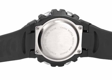 Relojes multifuncionales masculinos del LCD Digital de la banda plástica de la PU con prenda impermeable de 3 atmósferas