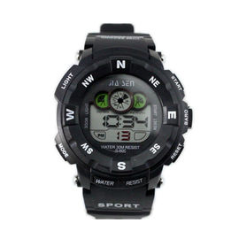 Despertador multifuncional negro de los relojes de Digitaces con día y la fecha para los niños