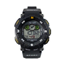 Despertador multifuncional negro de los relojes de Digitaces con día y la fecha para los niños