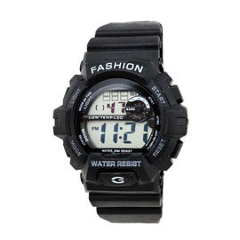 Reloj negro adulto al aire libre de Digitaces de la correa 24 sistemas de la hora, resistente de agua