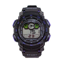 Prenda impermeable multifuncional de la atmósfera de los relojes para hombre 3 de Digitaces del deporte negro simple