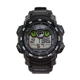 Prenda impermeable multifuncional de la atmósfera de los relojes para hombre 3 de Digitaces del deporte negro simple