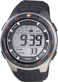 Reloj de Digitaces deportivo redondo de los señores de los hombres con el cronógrafo resistente de agua del 100m