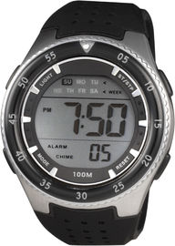 Reloj de Digitaces deportivo redondo de los señores de los hombres con el cronógrafo resistente de agua del 100m