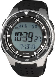 Reloj de Digitaces deportivo redondo de los señores de los hombres con el cronógrafo resistente de agua del 100m